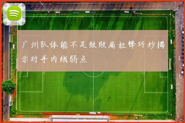 广州队体能不足致败局杜锋巧妙揭示对手内线弱点